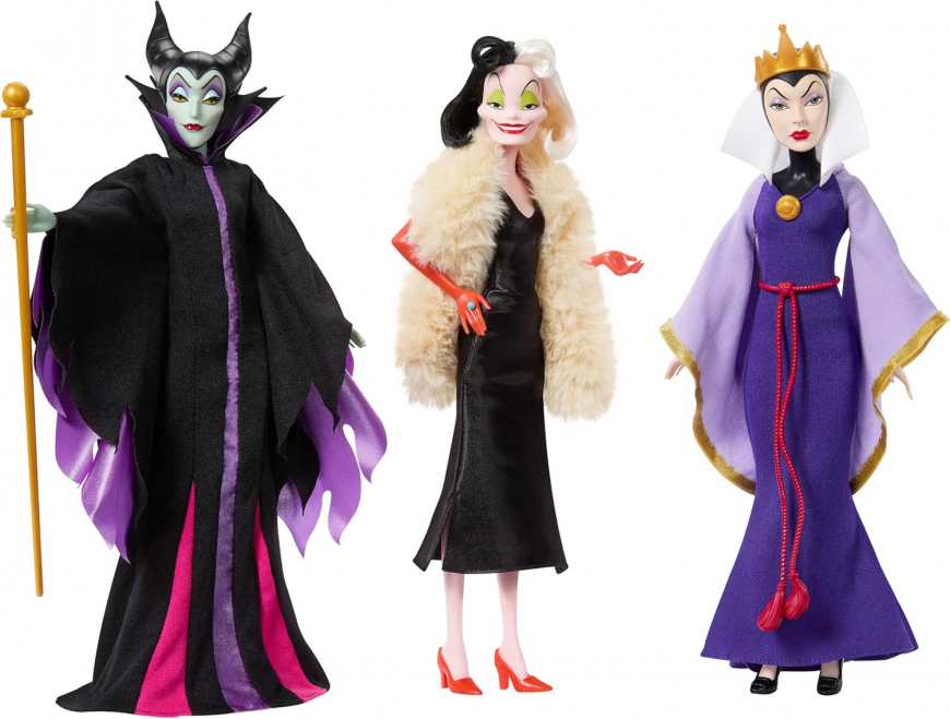 Disney Villains 3-Pack dolls from Mattel 2025