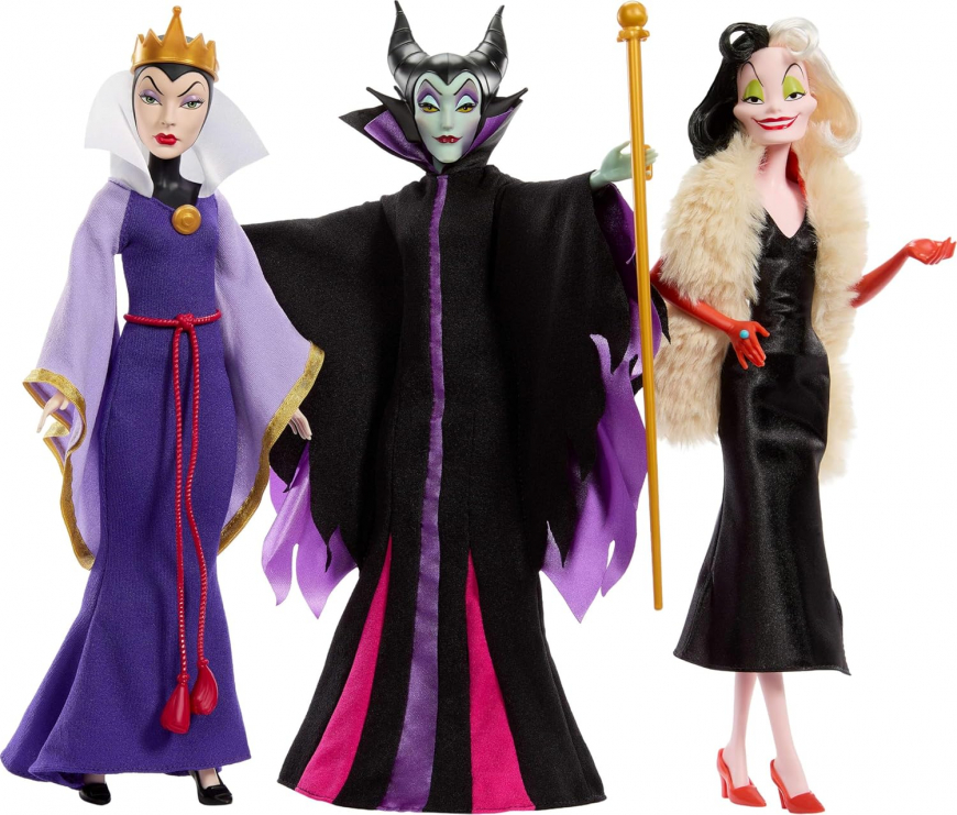 Disney Villains 3-Pack dolls from Mattel 2025