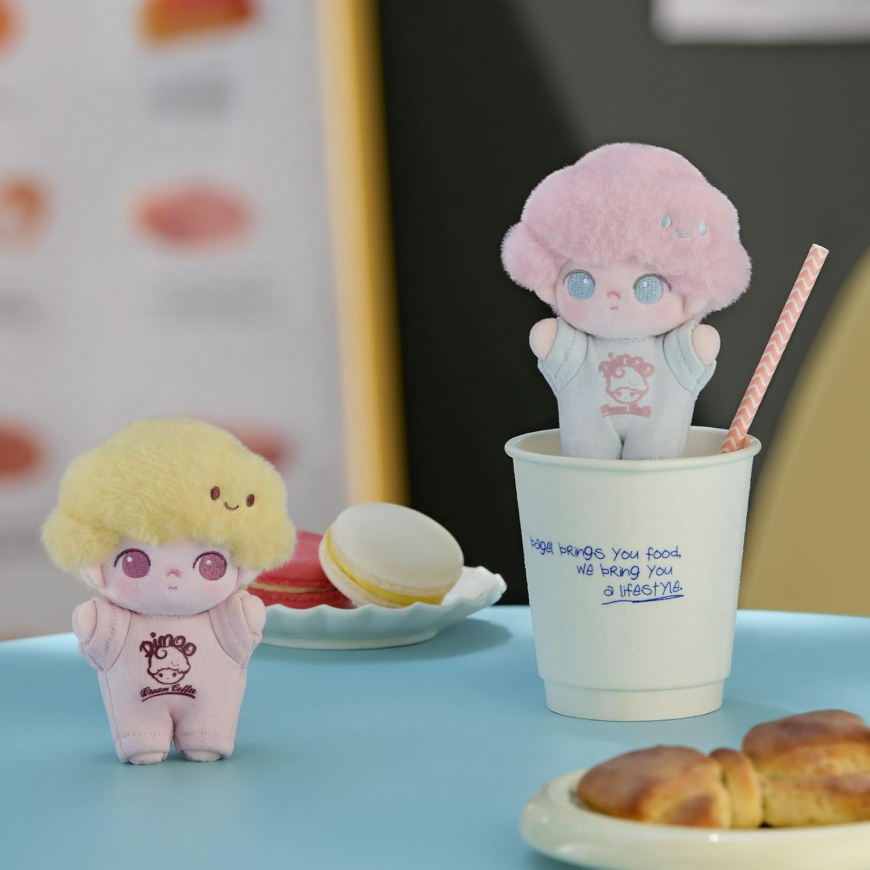 POP MART DIMOO Crush on Coffee Series-Soft-faced Plush Keychain