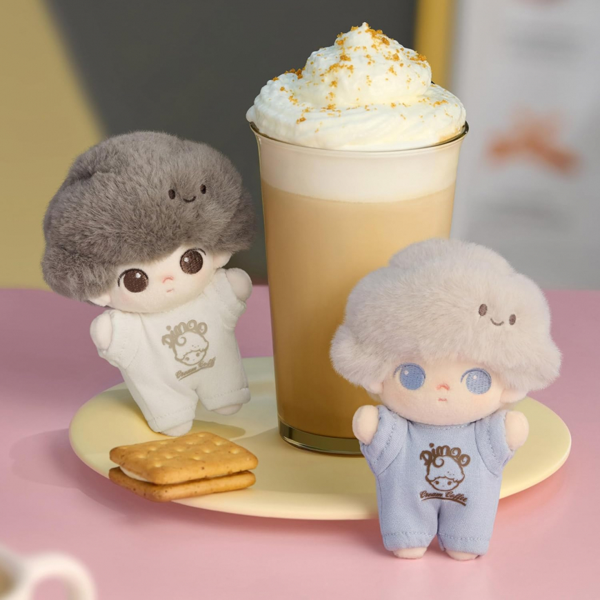 POP MART DIMOO Crush on Coffee Series-Soft-faced Plush Keychain