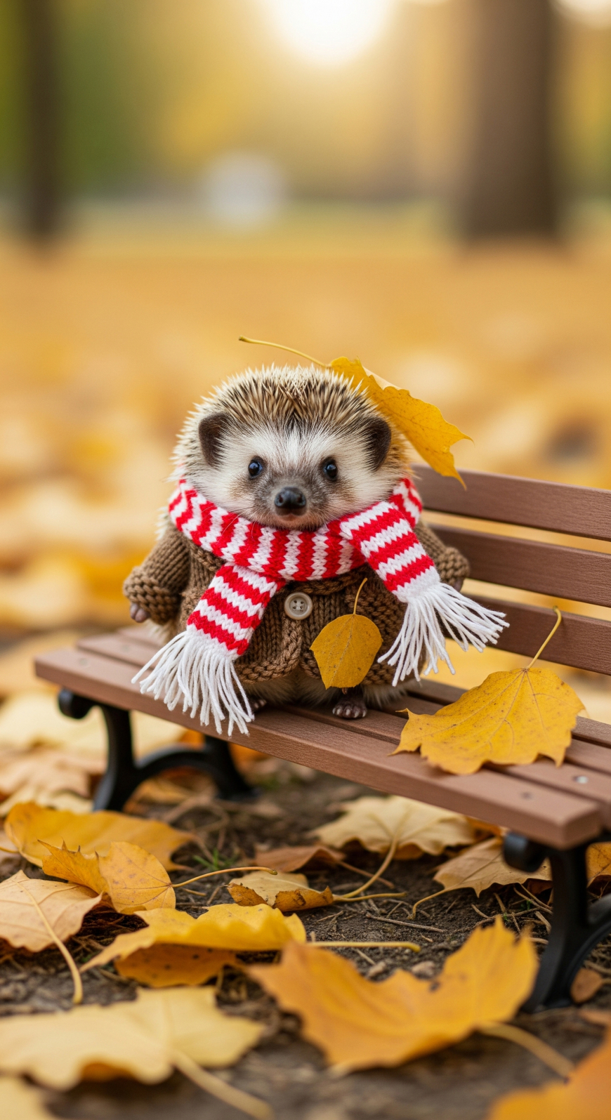 Cute Fall Phone Wallpapers with Hedgehogs