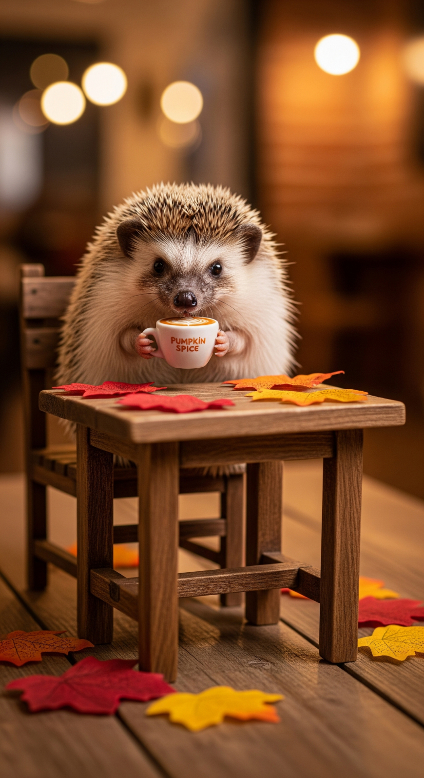 Cute Fall Phone Wallpapers with Hedgehogs