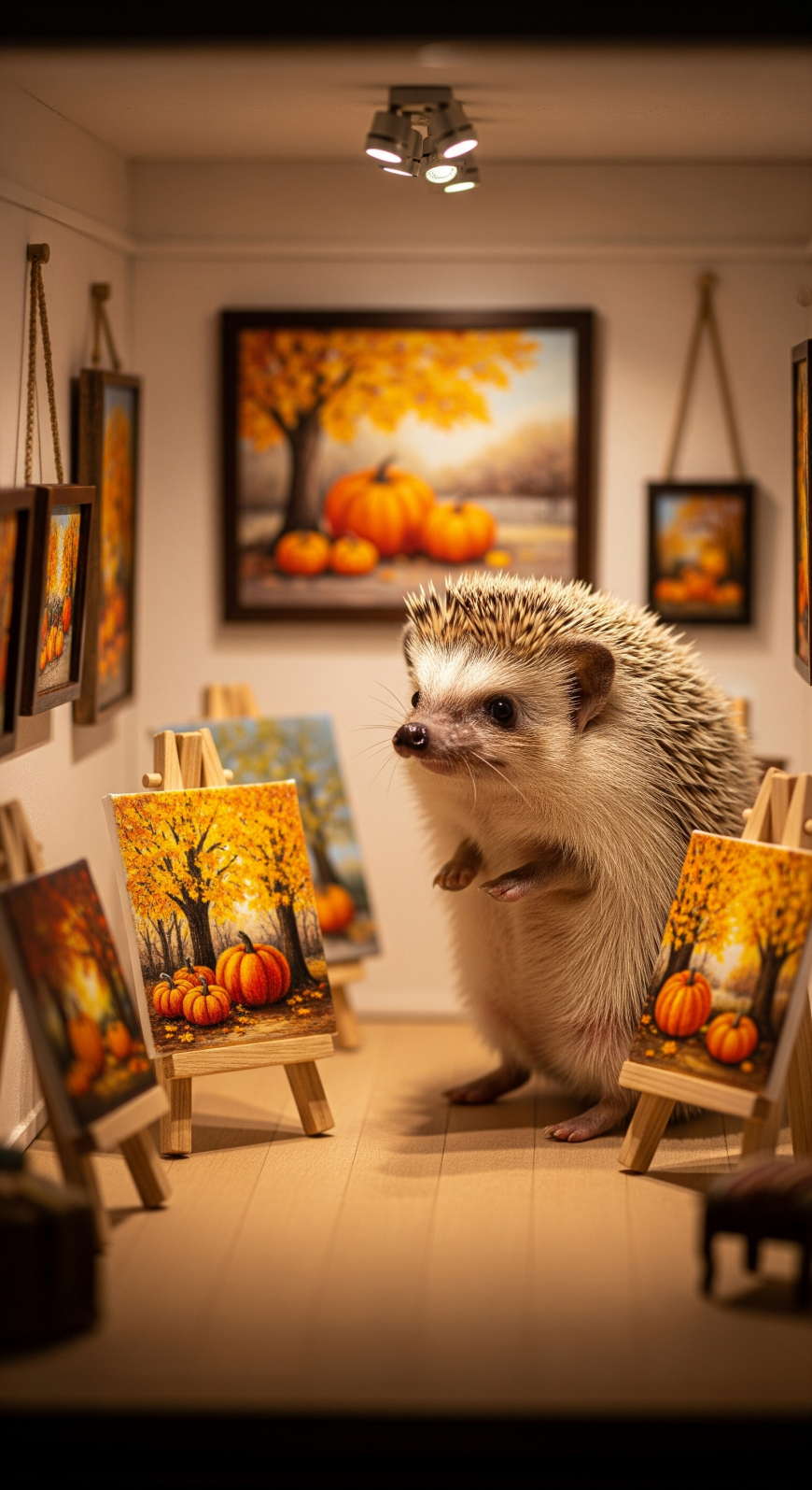 Cute Fall Phone Wallpapers with Hedgehogs