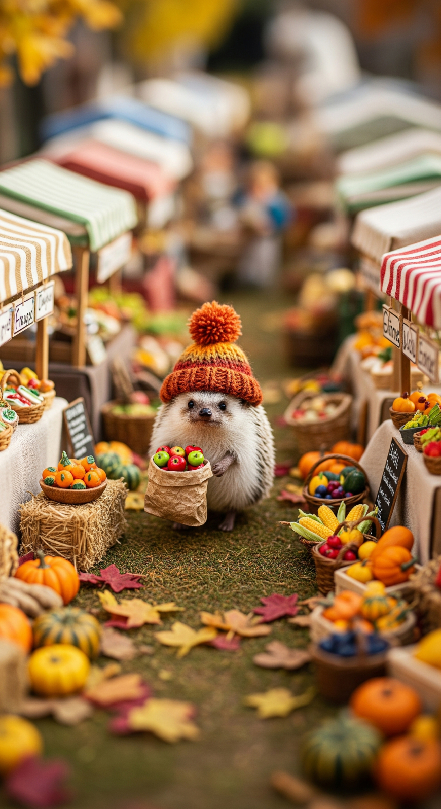 Cute Fall Phone Wallpapers with Hedgehogs