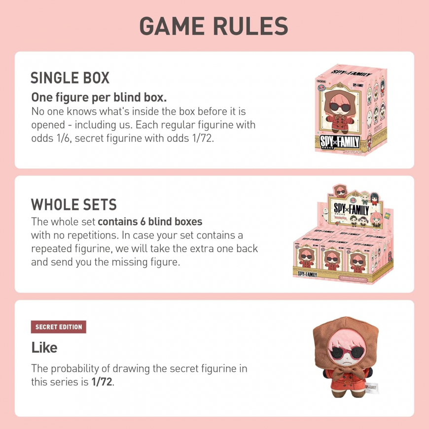 POP MART SPY × FAMILY Character Series Plush Blind Box Figures