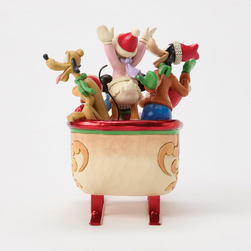 Enesco Disney Traditions by Jim Shore Mickey Mouse and Friends A Sleigh Full of Joy Figurine
