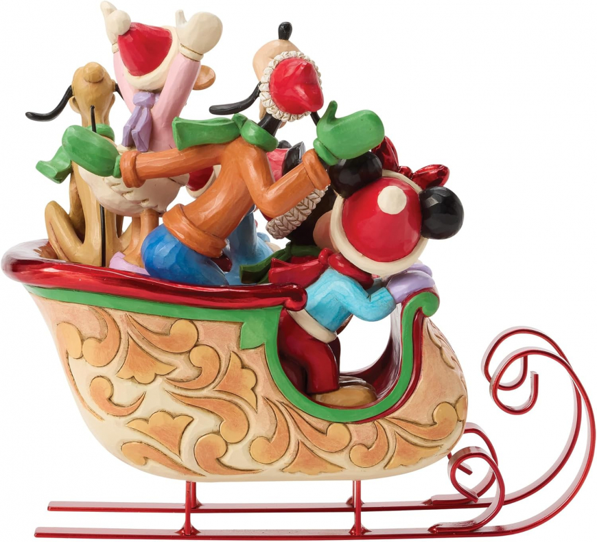 Enesco Disney Traditions by Jim Shore Mickey Mouse and Friends A Sleigh Full of Joy Figurine