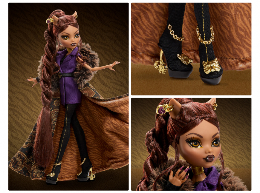 Monster High Skullector House of Wolf Clawdeen Wolf doll details