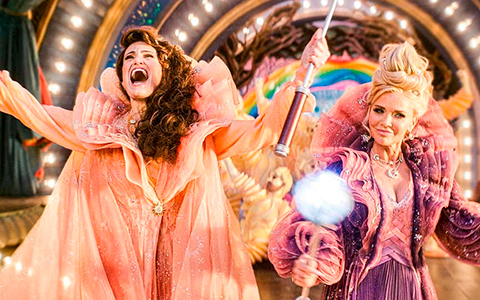 Idina Menzel and Kristen Chenoweth Wicked Magical Wise Woman Sun and Moon Deluxe fashion dolls
