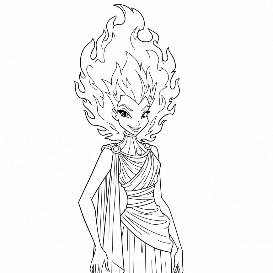 Winx style Hades coloring page