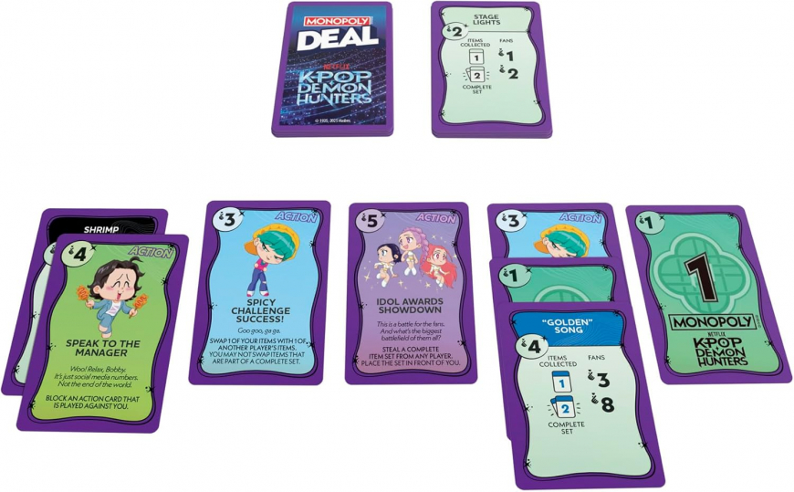 Monopoly Deal: Kpop Demon Hunters Card Game