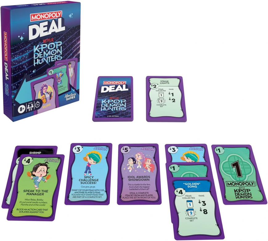Monopoly Deal: Kpop Demon Hunters Card Game