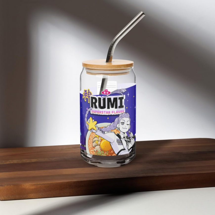 KPop Demon Hunters Rumi Ramyeon Can Shaped Glass cup