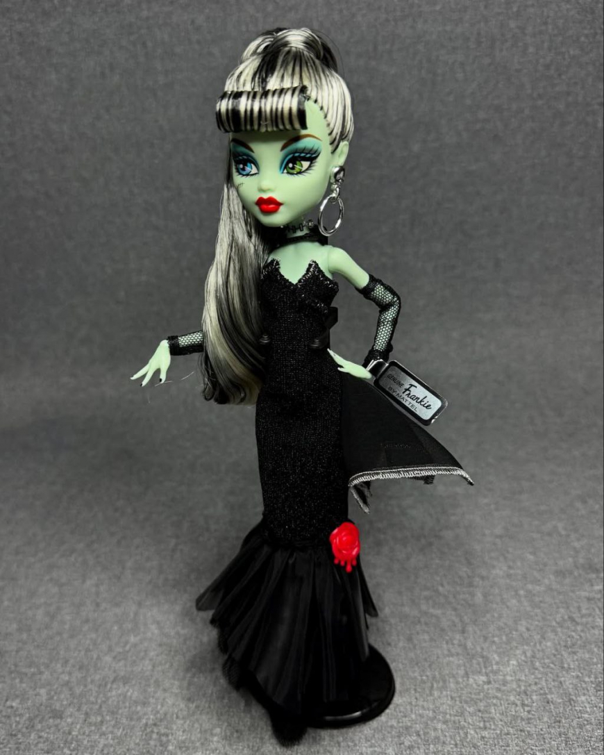 Monster High x Barbie Frankie Stein doll in real life photos