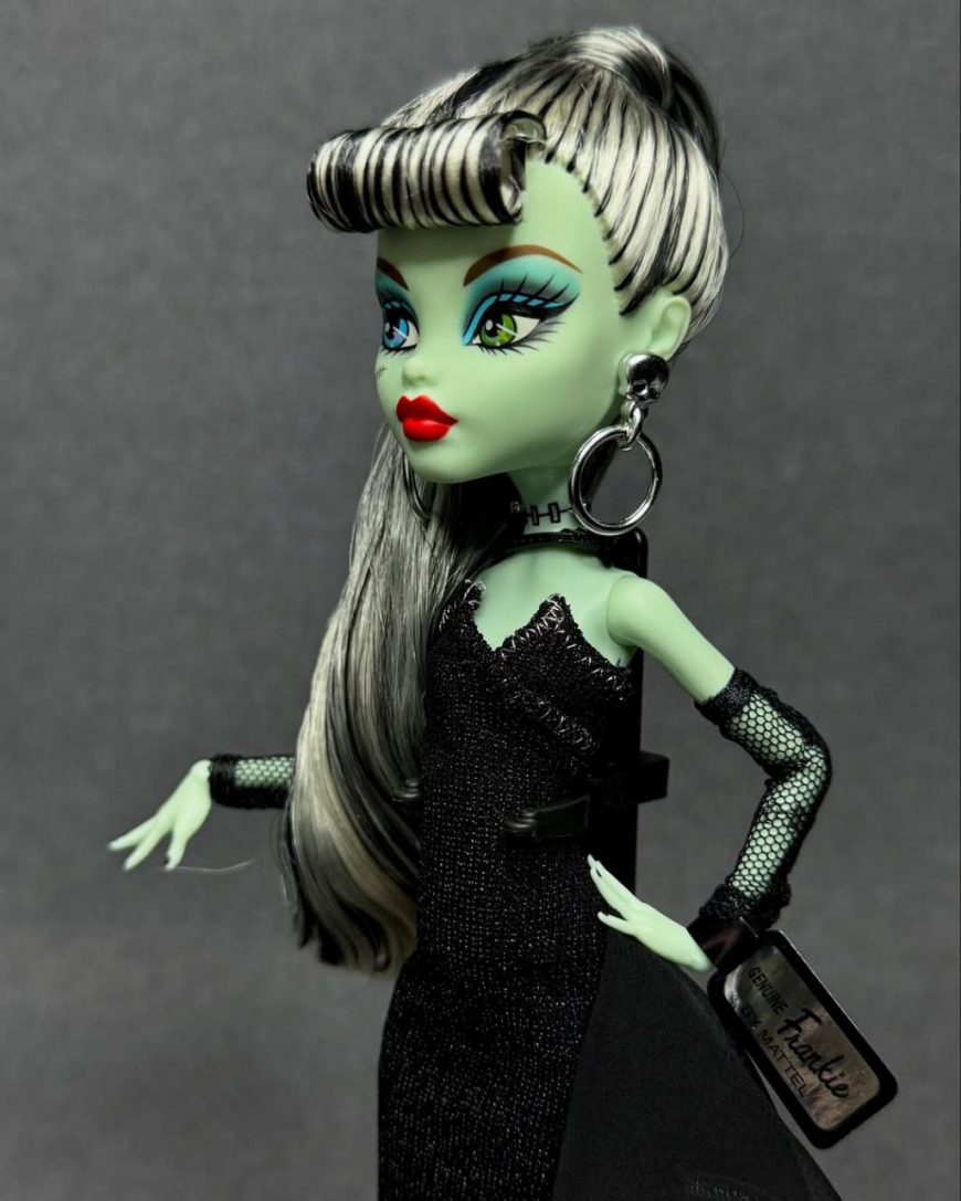 Monster High x Barbie Frankie Stein doll in real life photos