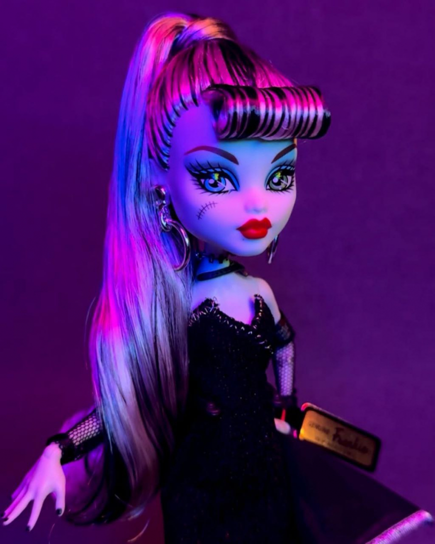 Monster High x Barbie Frankie Stein doll in real life photos
