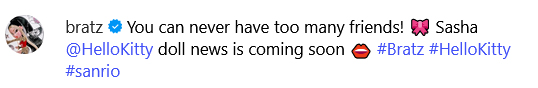 Bratz x Hello Kitty Sasha doll