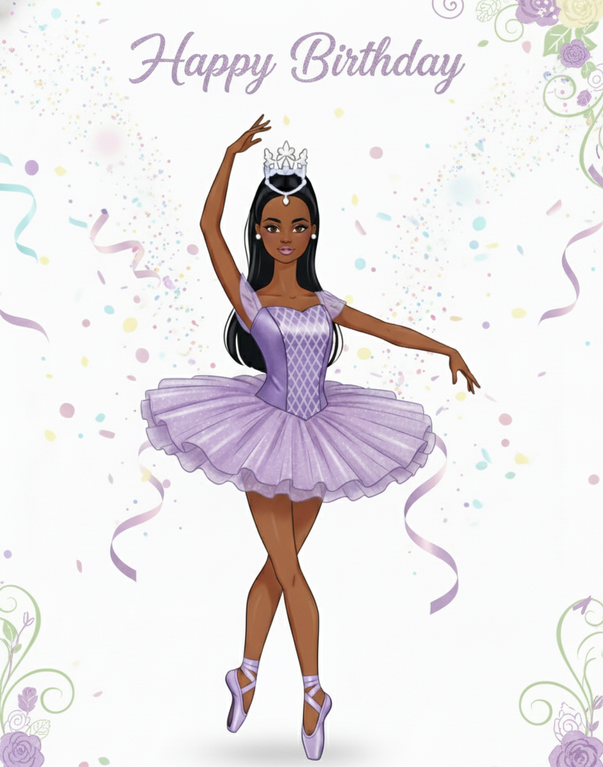 Happy Birthday Ballerina images - Barbie Ballet Wishes inspired