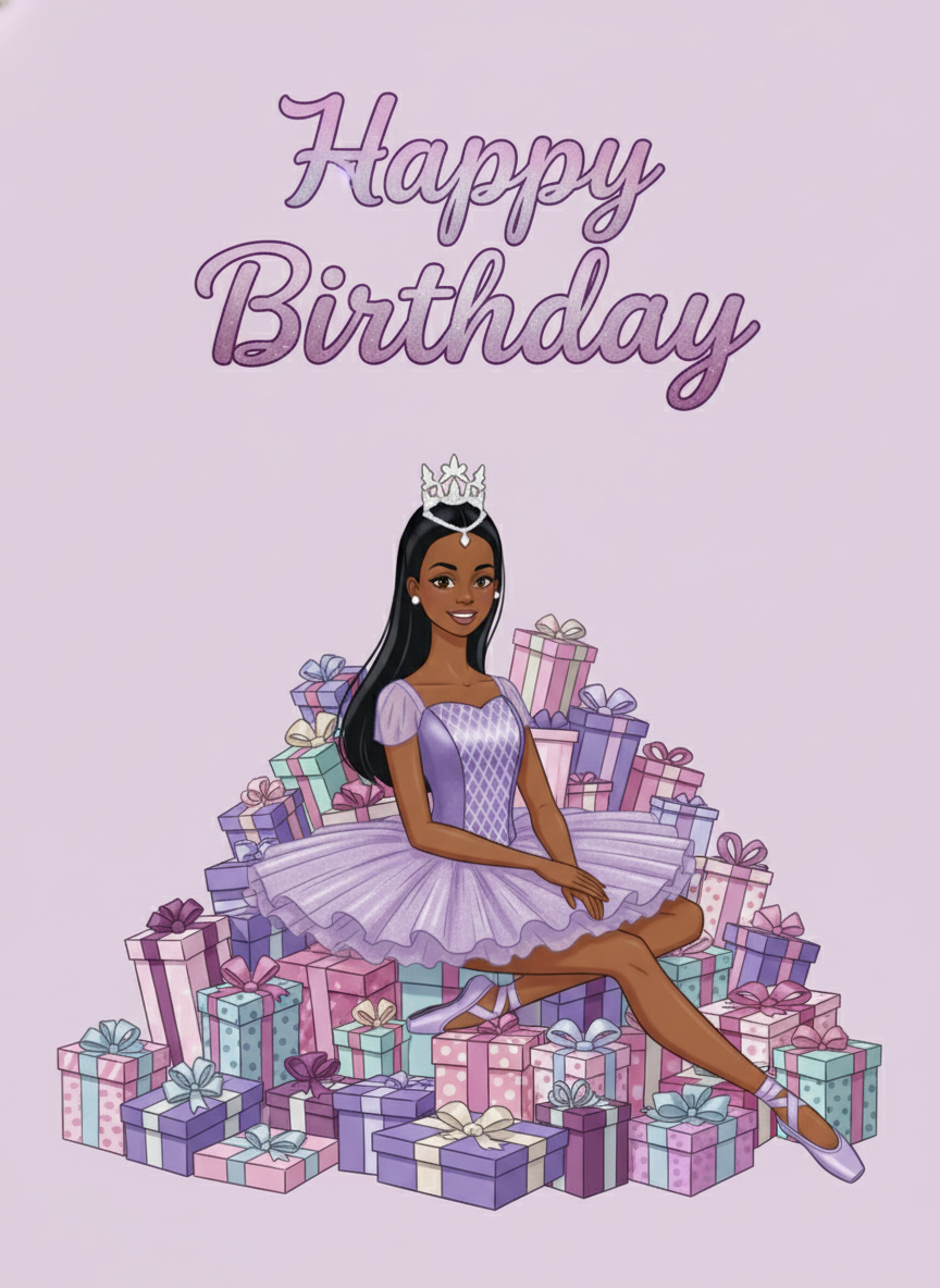 Happy Birthday Ballerina images - Barbie Ballet Wishes inspired