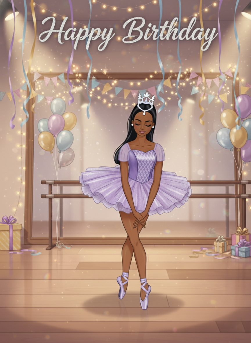 Happy Birthday Ballerina images - Barbie Ballet Wishes inspired