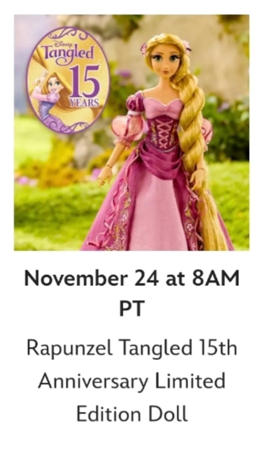 Disney Limited Edition 17" Tangled Rapunzel and Mother Gothel dolls 2025 Tangled 15th Anniversary