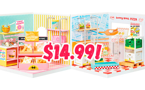 MGA's Miniverse Spaces Starter Pack- Ice Cream and Pizza Shop