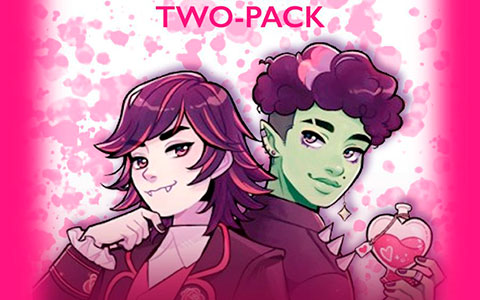 Monster High Skullector Pride 2026 2-pack Kieran Valentine and Spelldon Cauldronello dolls