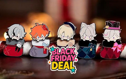 Genshin Impact Winter Collection Series Shakable Metal Badges on sale