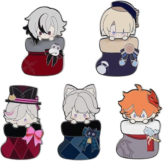 Genshin Impact Winter Collection Series Shakable Metal Badges