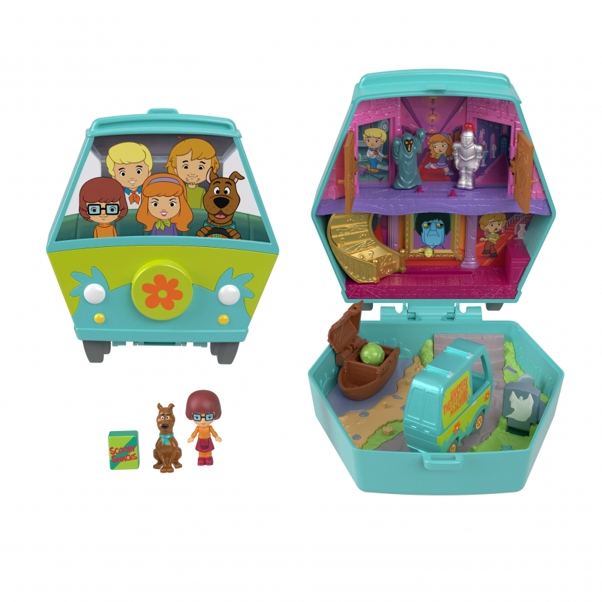 Polly Pocket Scooby-Doo The Mystery Machine compact with Scooby and Velma