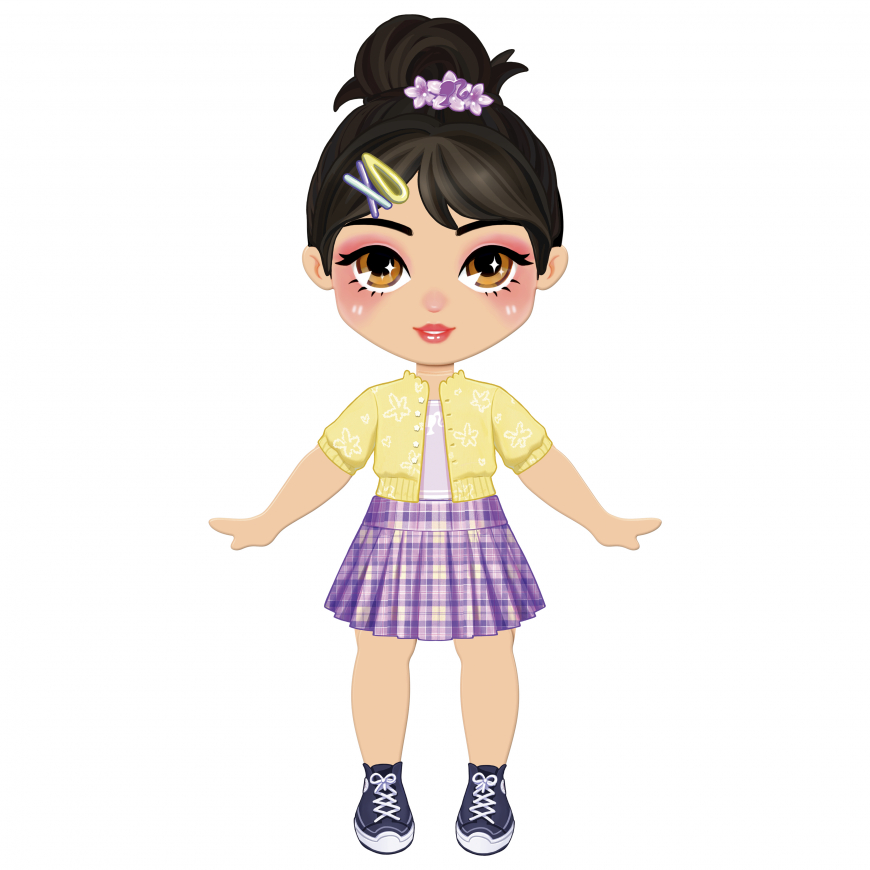 Barbie Stickee Style Brunette doll