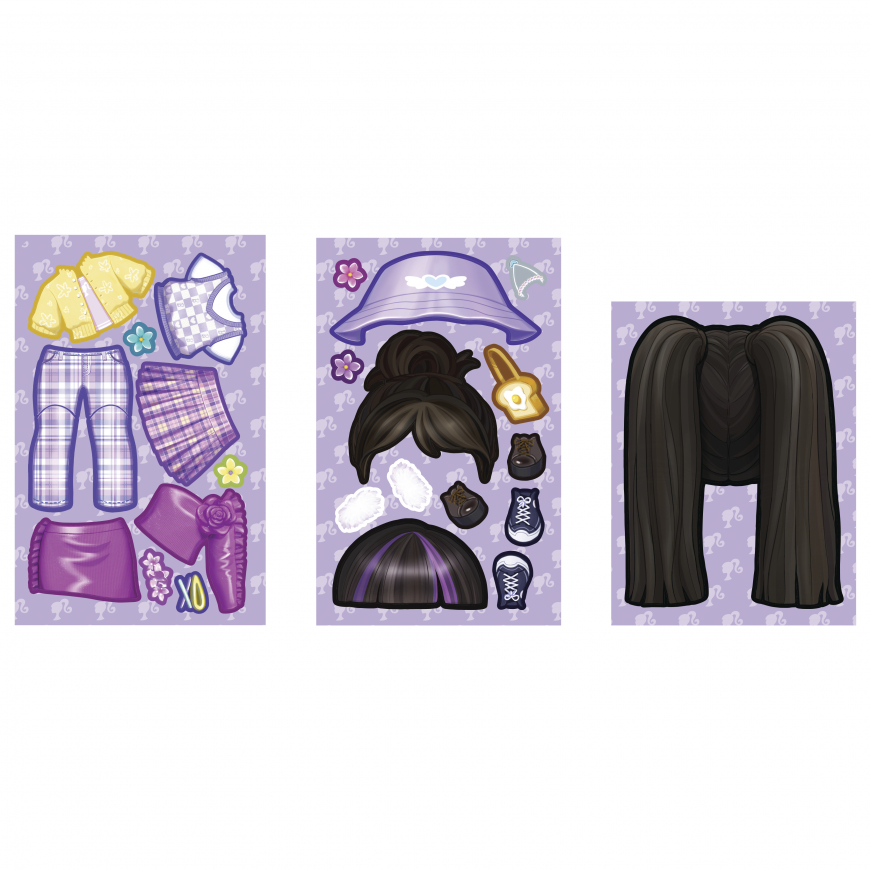 Barbie Stickee Style Brunette doll