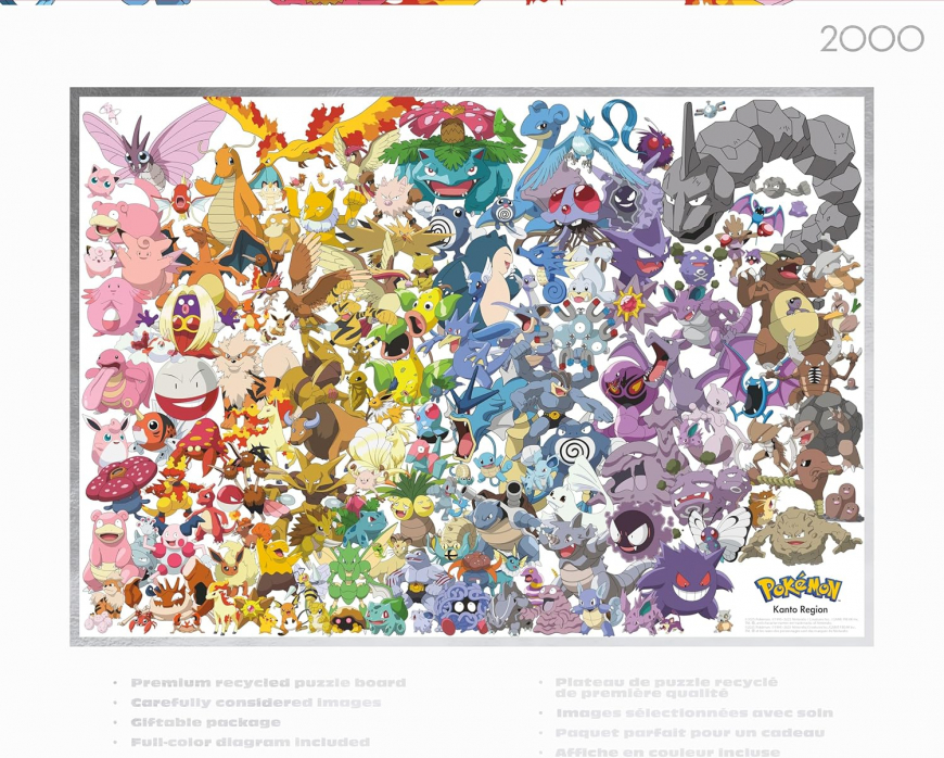 2000 Piece Pokemon Silver Select Kanto 151 Jigsaw Puzzle