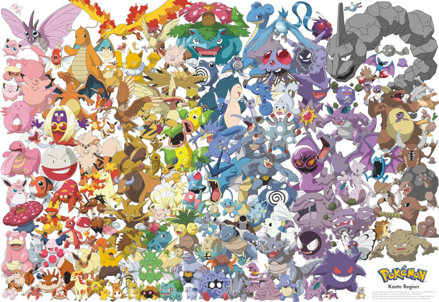 2000 Piece Pokemon Silver Select Kanto 151 Jigsaw Puzzle
