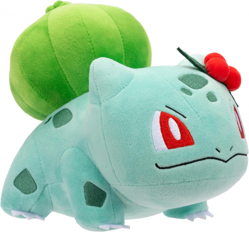 Bulbasaur Holiday Christmas Plush with Holly Accessory