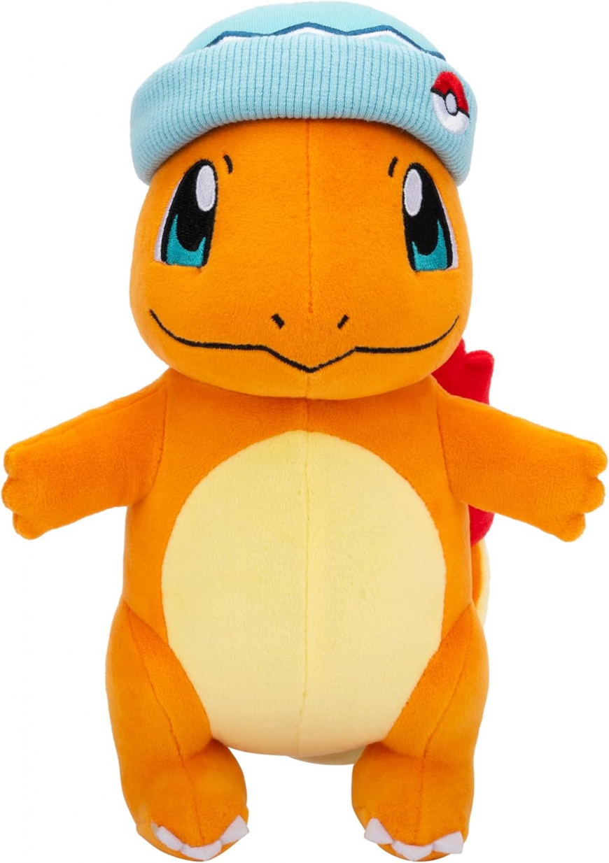 Charmander Holiday Christmas Plush with Winter Hat Accessory