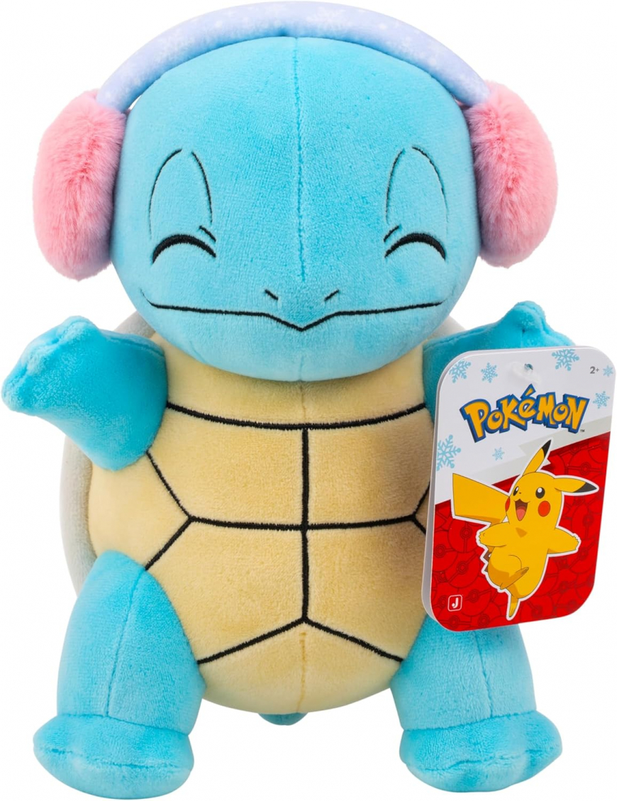 Squirtle Holiday Christmas Plush with Earmuff Accessory