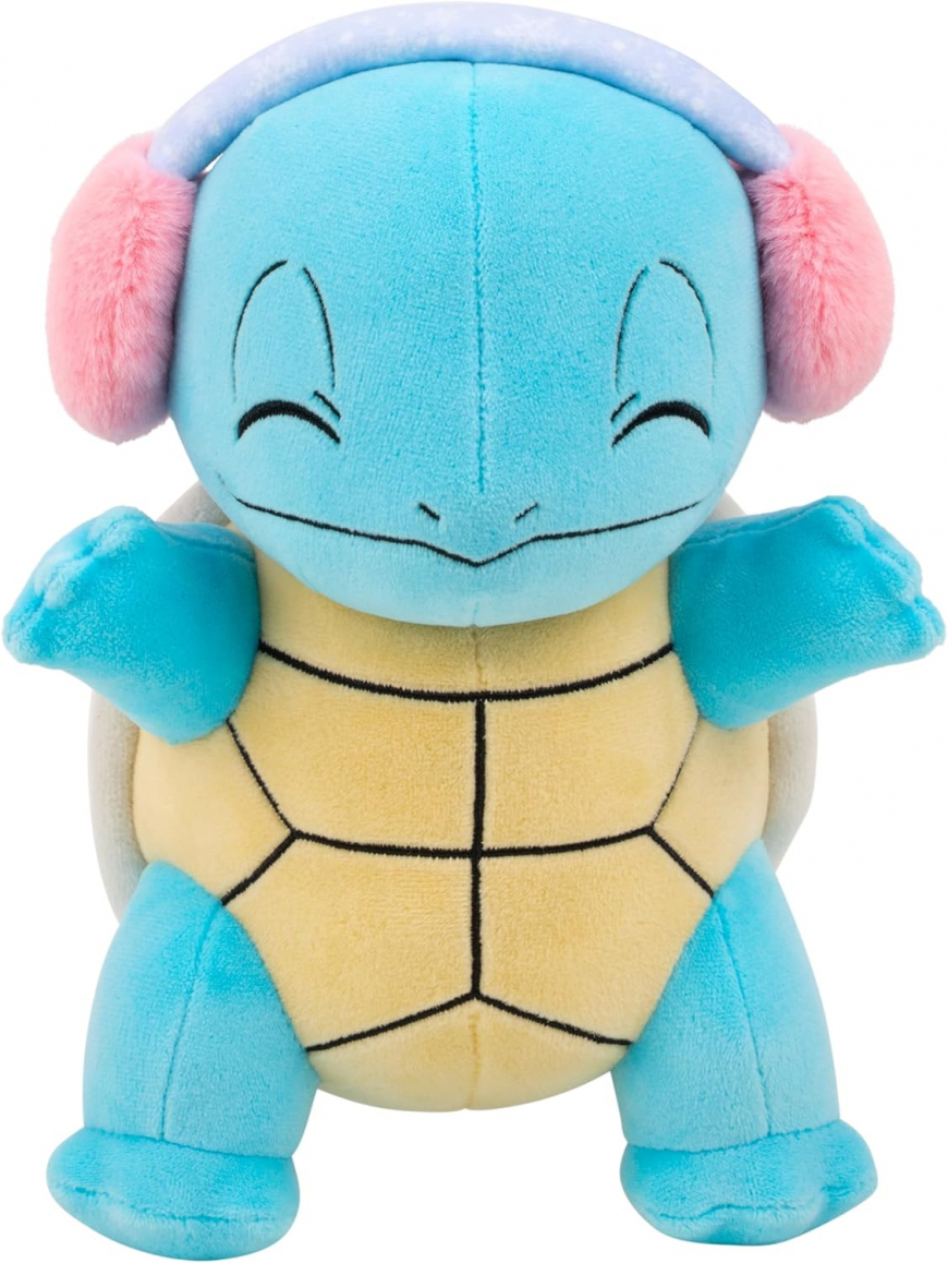 Squirtle Holiday Christmas Plush with Earmuff Accessory