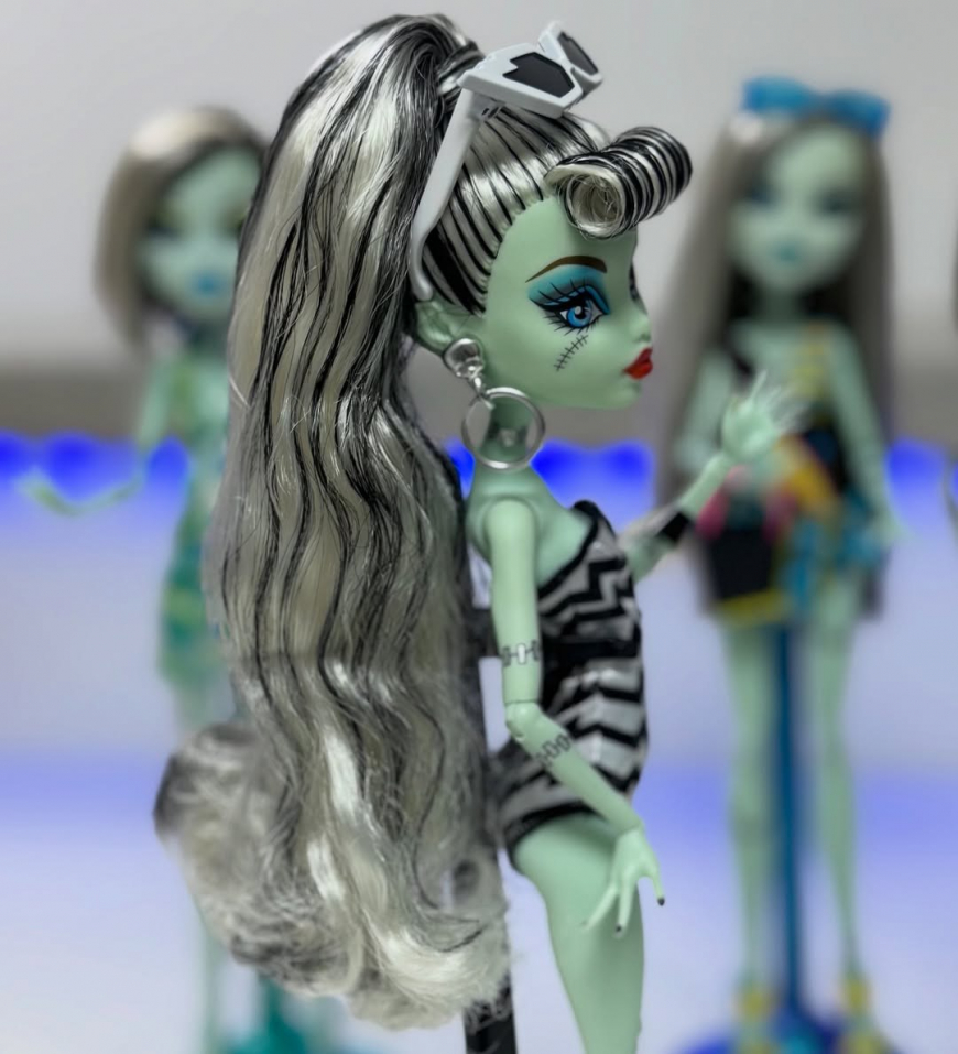 Monster High Frankie Barbie doll with other beach/swim Frankie dolls photo