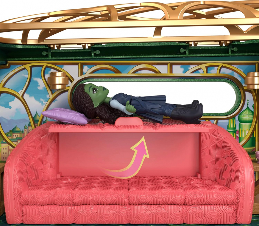 Wicked Emerald City Train Playset with Elphaba Small Doll