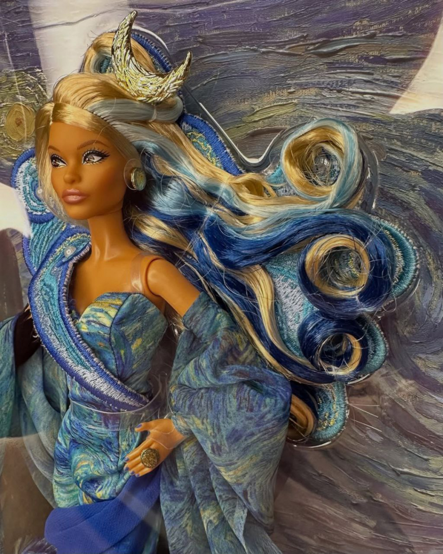Barbie x MoMA Vincent van Gogh Doll in real life photos