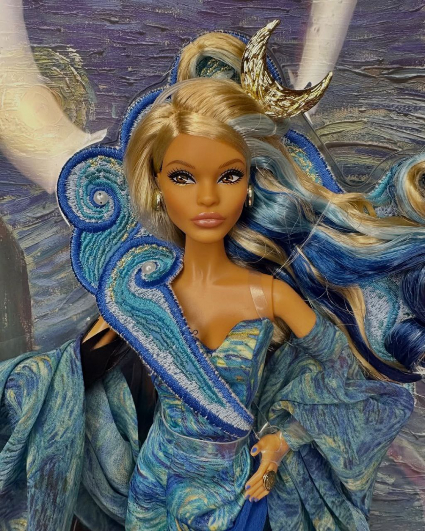 Barbie x MoMA Vincent van Gogh Doll in real life photos