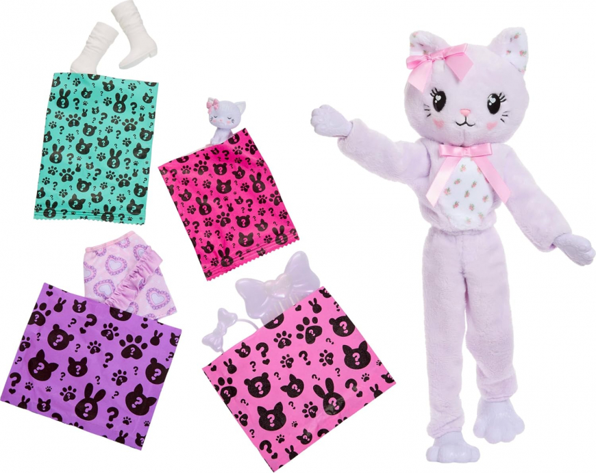 Barbie Cutie Reveal 2025 doll cat costume JJP64