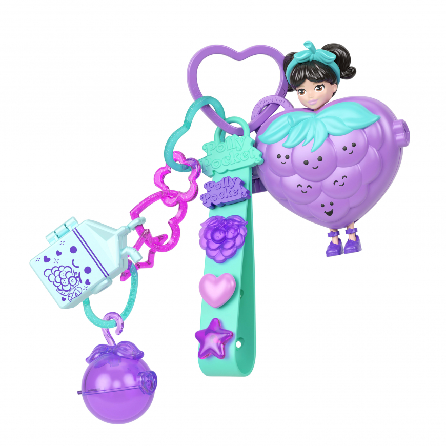 Polly Pocket grape fruit fashion keychain style kit