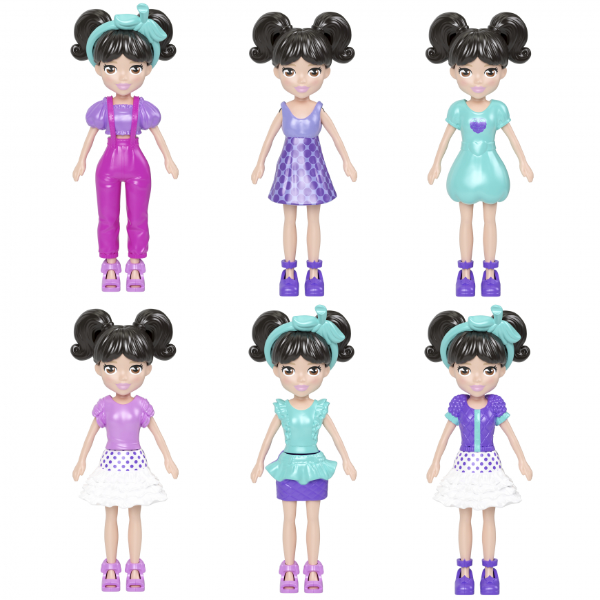 Polly Pocket grape fruit fashion keychain style kit