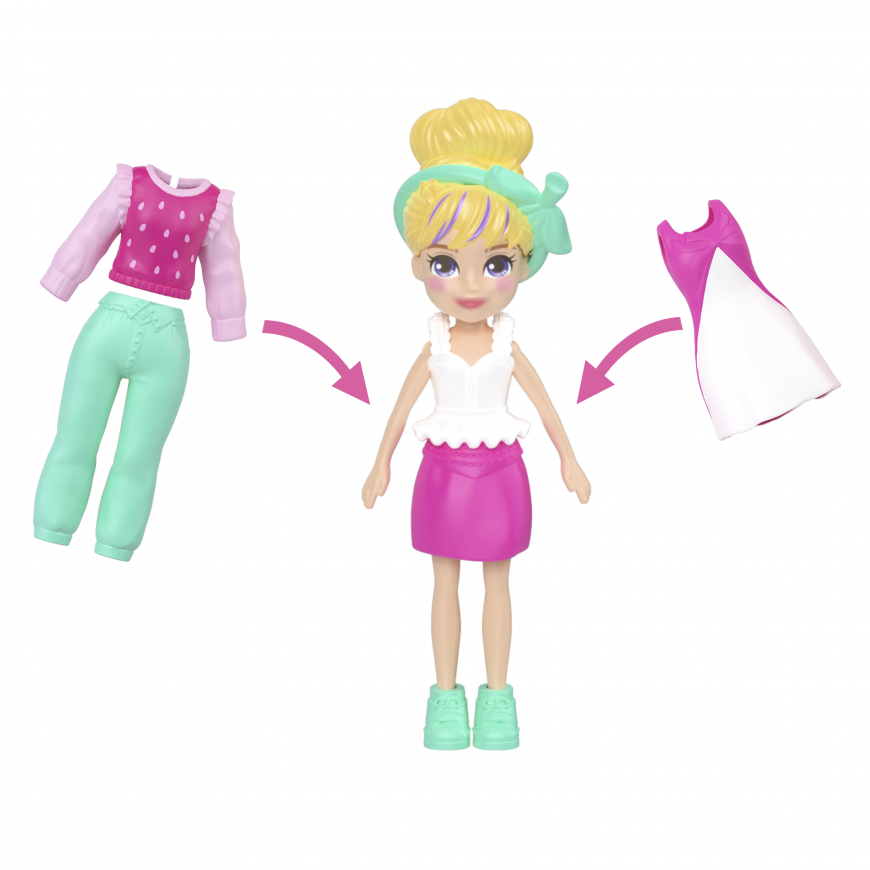 Polly Pocket strawberry fruit fashion keychain style kit