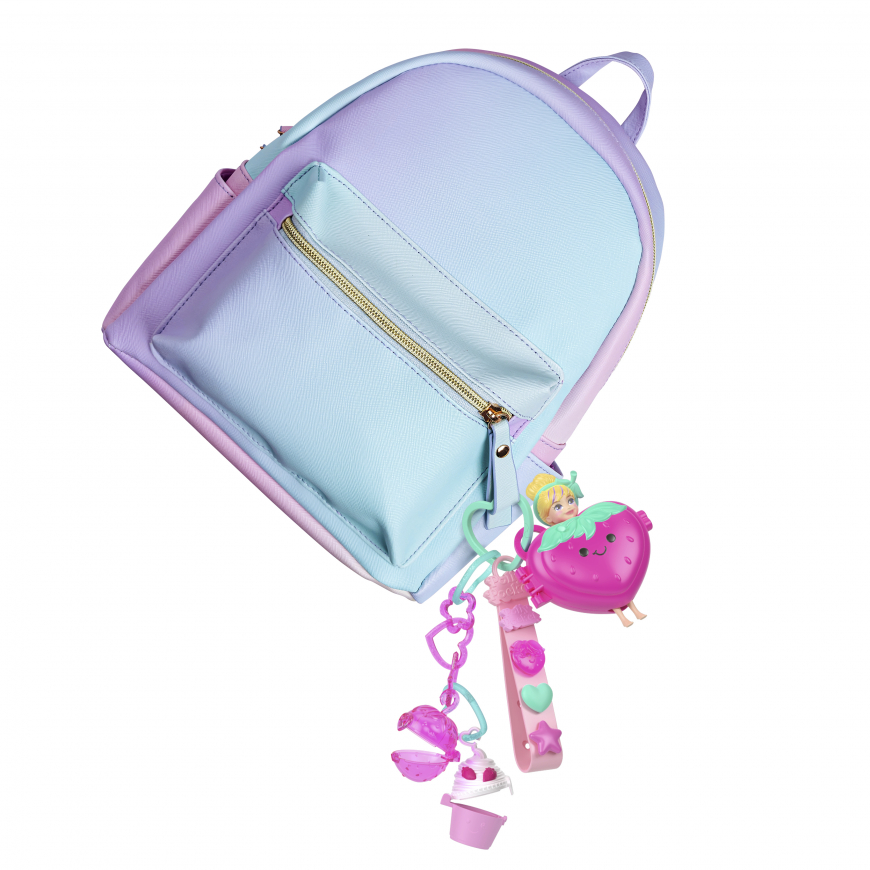 Polly Pocket strawberry fruit fashion keychain style kit