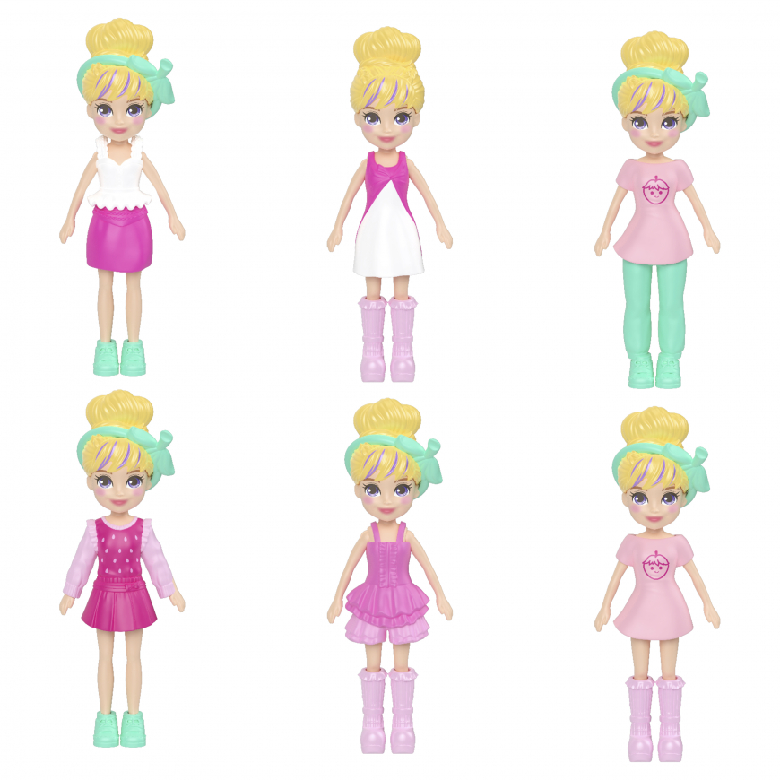 Polly Pocket strawberry fruit fashion keychain style kit