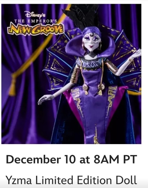 Disney Limited Edition 17" Yzma doll The Emperor's New Groove 25 anniversary