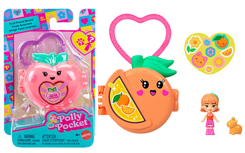 Polly Pocket Fruit Friend Reveal mini compacts